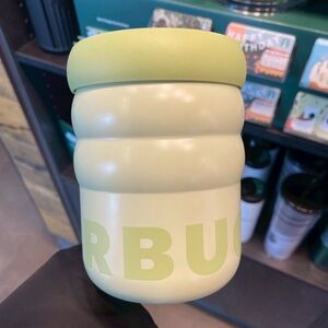 Starbucks Matcha Collection Rippled Mug 12 oz Cream Green Color